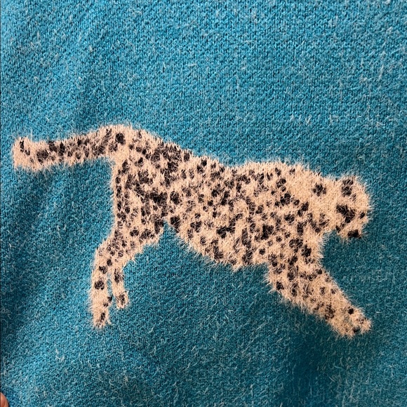 Cheetah Blue Sweater - Picture 3 of 3
